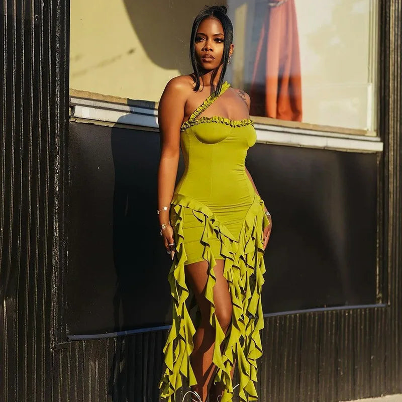 Women Sleeveless Strapless Halter Long Dress Summer Streetwear Beach Tassel Evening 2026 Night Party Dresses Vestidos by DERILUJA LLC