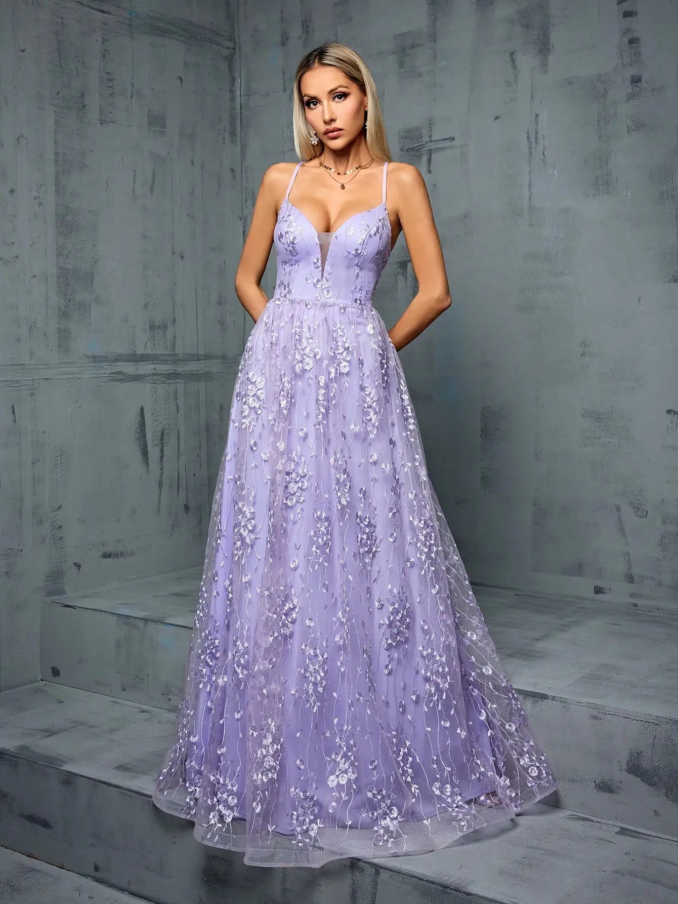 backless full skirt Evening gown Ball dress Party dress Bridesmaid dress by DERILUJA LLC