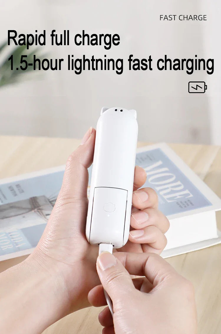 Foldable Rechargeable Mini Fan by DERILUJA LLC