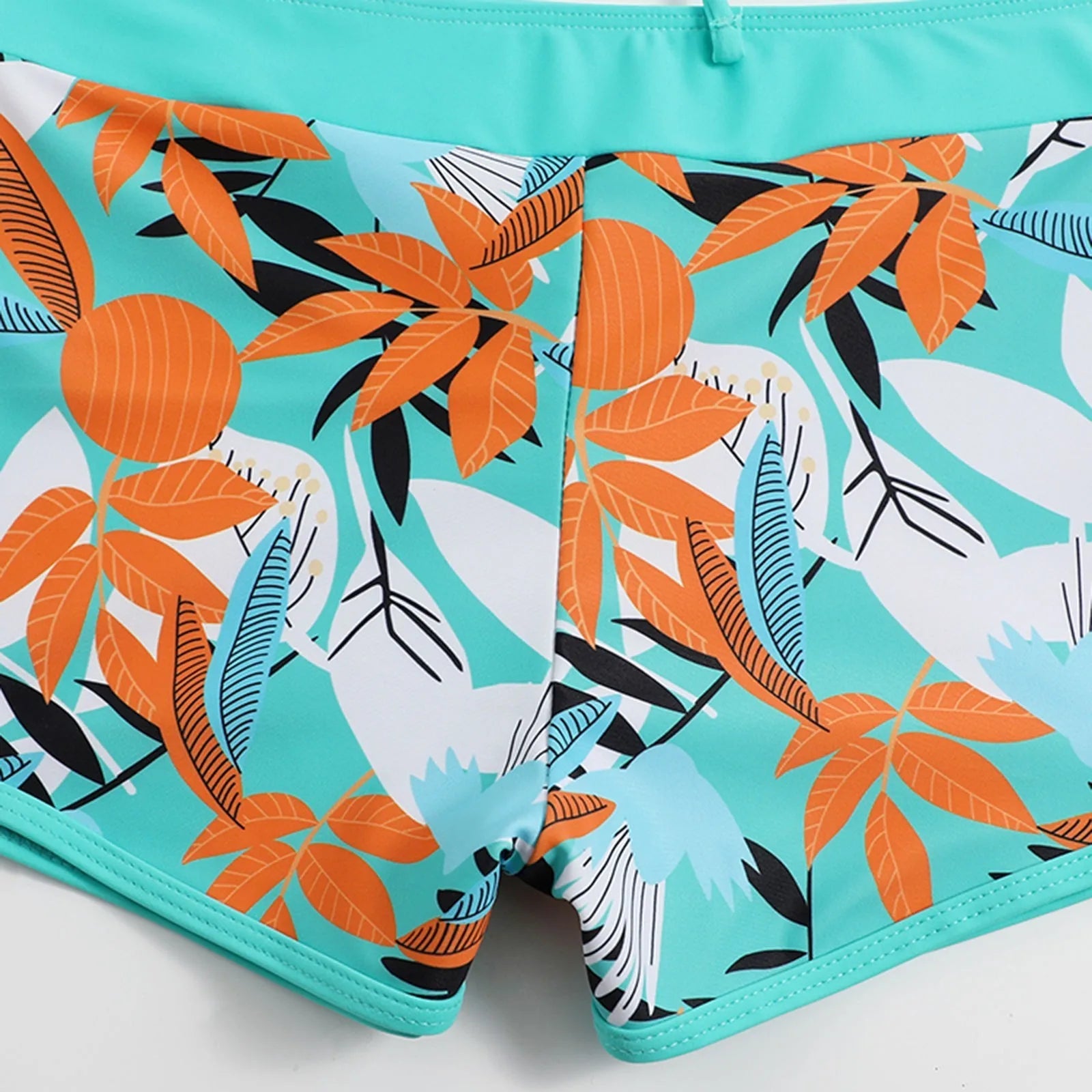 Women's Paneled Printed Swimsuit Ladies Fashion High Waist Swimsuit Two-Piece Set V-Neck Bathing Suits Female by DERILUJA LLC