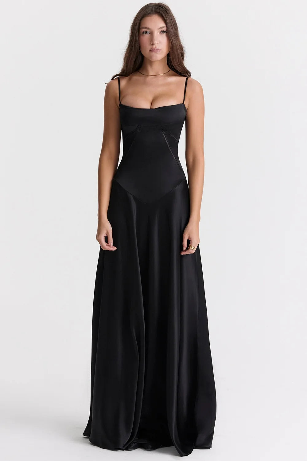 Women's new sexy slip dress slim backless dress long evening dress for women by DERILUJA LLC