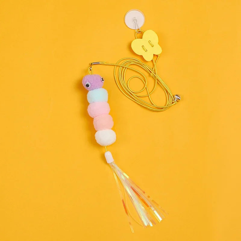 Interactive Cat Hanging Simulation Cat Toy Funny Self-hey Interactive Toy for Kitten Playing Teaser Wand Toy Cat Supplies by DERILUJA LLC