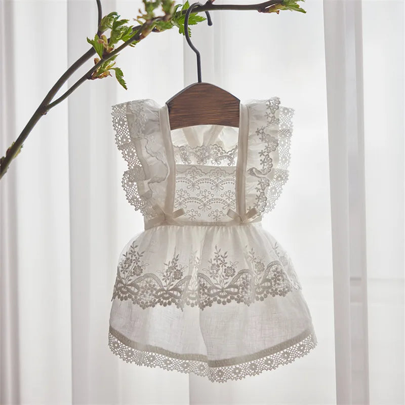 Pet Lace Flying Sleeve Dress Cat Top Spring Lace Princess Dress Small Dog Dog Dresses for Small Dogs Puppy Clothes by DERILUJA LLC