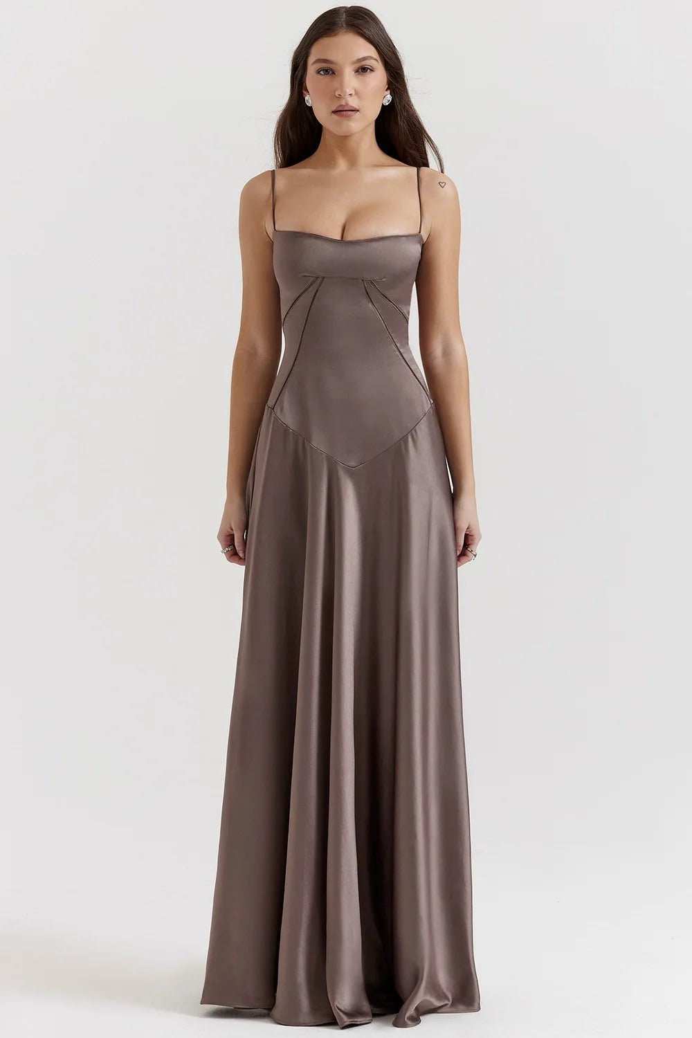 Women's new sexy slip dress slim backless dress long evening dress for women by DERILUJA LLC
