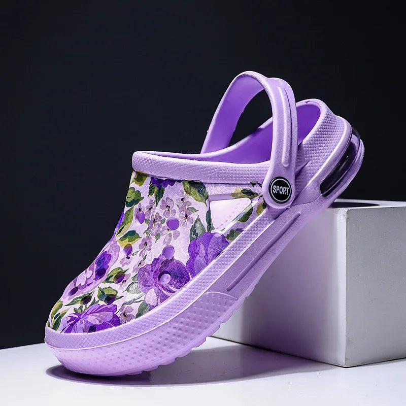 2006 Women's Ethnic Shoes Clogs Soft Sole Two-way Wear for Beach Mules and Pool Women Garden Slides Indoor Nursing Clogs Sandals by DERILUJA LLC