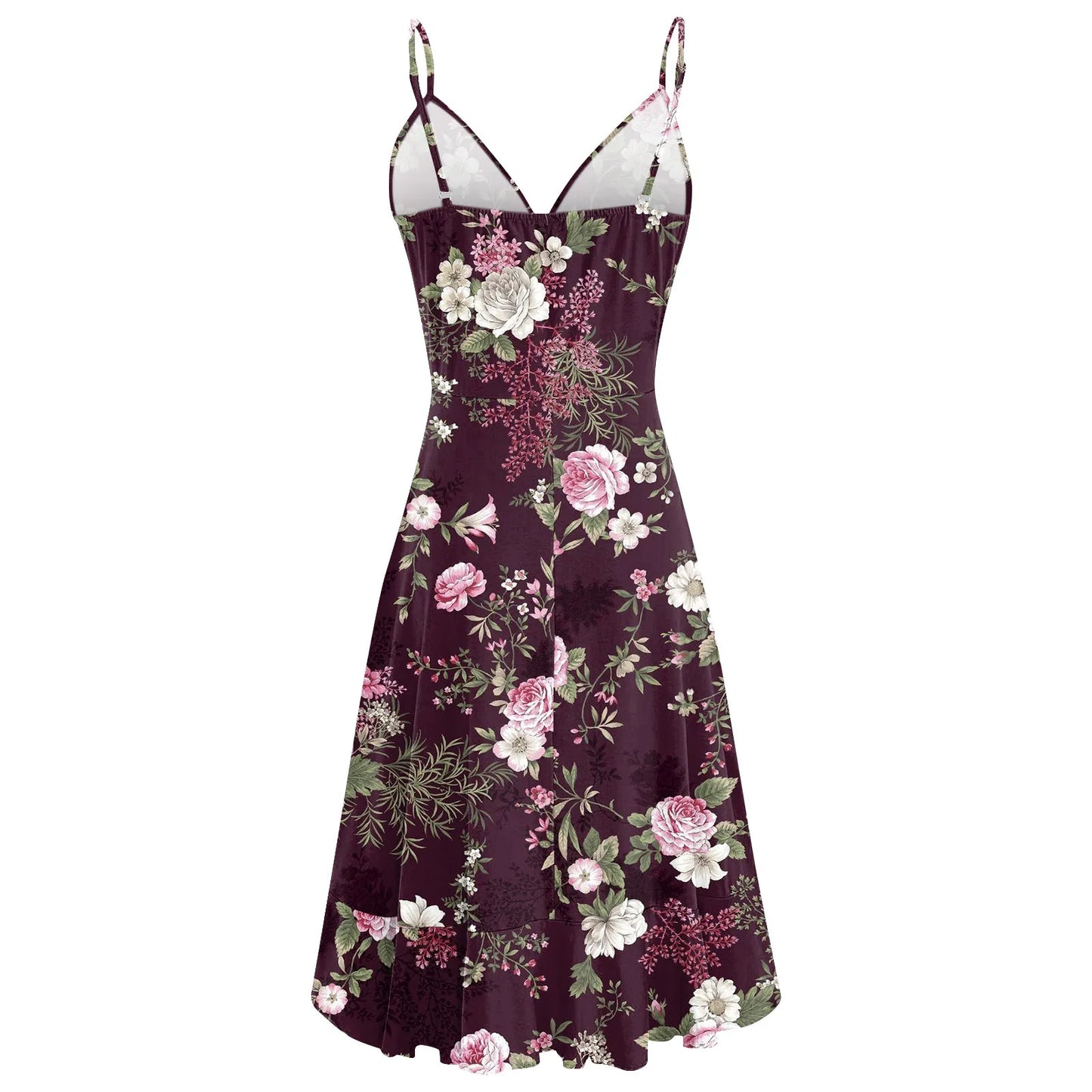 New 2026 Summer Rose print dress Women Mini Print Dress Casual Fashion Sleeveless Party Evening Mini Women's Dress Vestidos by DERILUJA LLC