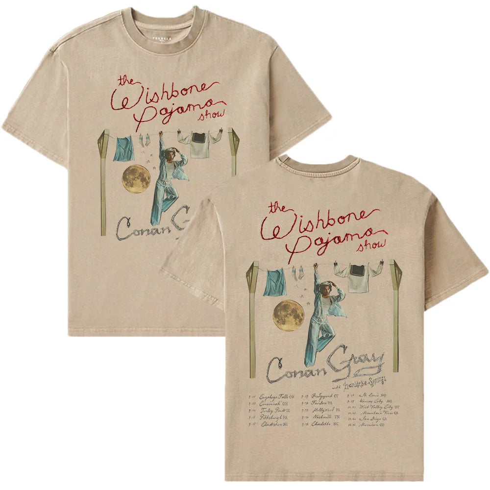 Conan Gray The Wishbone Pajama Show Tour T-shirt 2026 NEW Album Printing Tshirts Cotton Summer Men Women T Shirt Streetwear Male by DERILUJA LLC