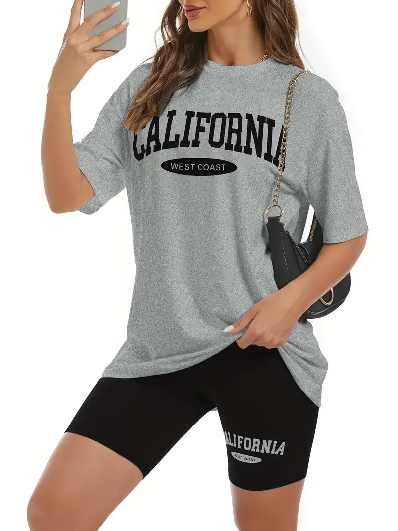 Califonia West Coast Printed T Shirt Women Cotton Loose Womens Tee Shirt Breathable Trend Tops Be Durable Female 2026 by DERILUJA LLC