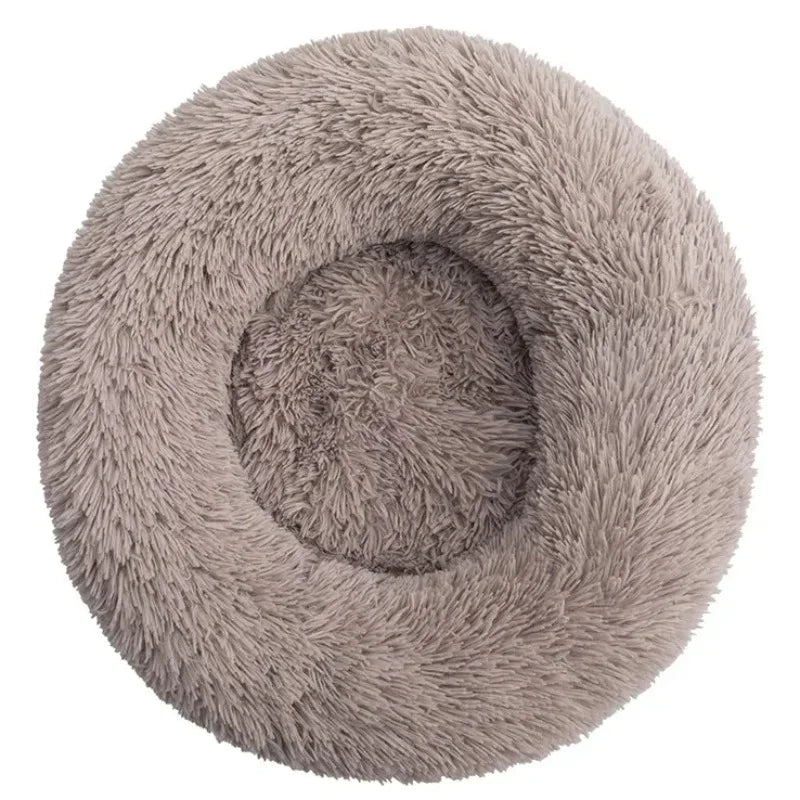 40-90cm Round Pet Bed for Large Dog Bed Super Soft Cat Bed Long Plush Dog House for Medium Dog House Winter Warm Sleeping by Badon Shop LLC