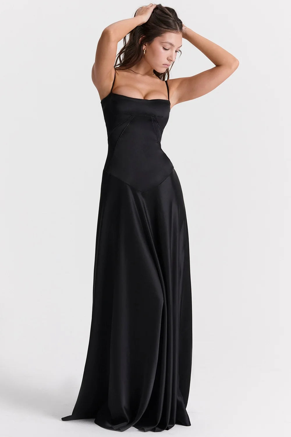 Women's new sexy slip dress slim backless dress long evening dress for women by DERILUJA LLC