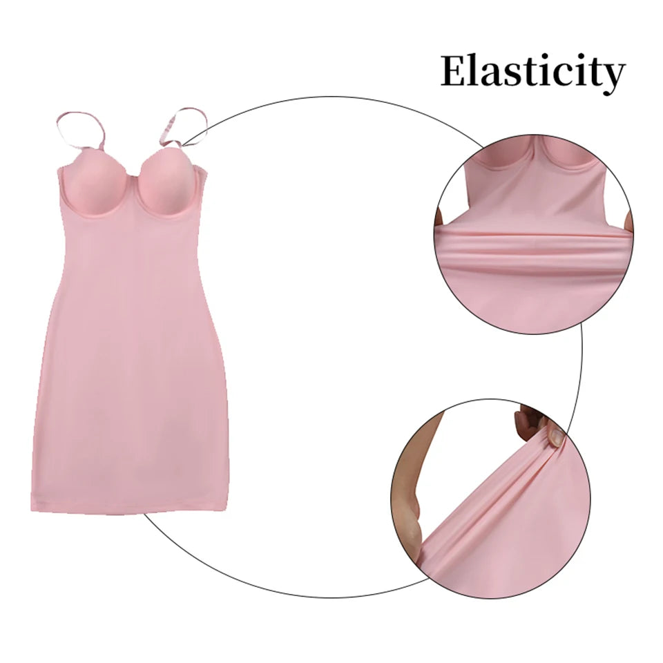 Short Bodycon Dress Backless Skinny Straps Solid Casual Sleeveless Summer High Waist Club Slim Mini Dresses Ladies Basic by DERILUJA LLC