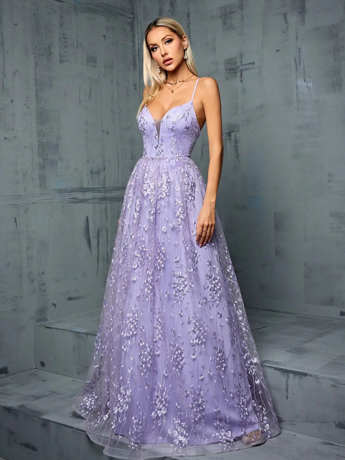 backless full skirt Evening gown Ball dress Party dress Bridesmaid dress by DERILUJA LLC