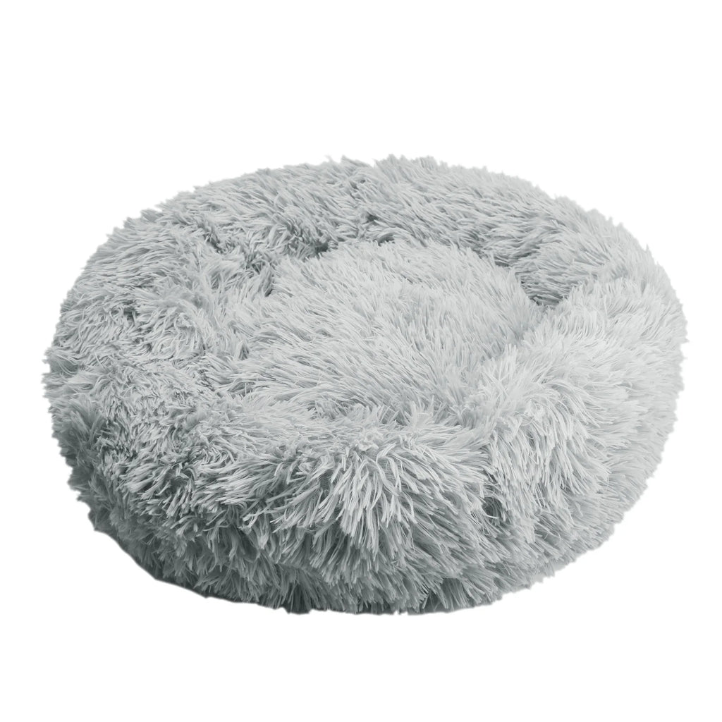 50cm Round Pet Bed Calming Dog & Cat Anti-Anxiety Donut Cuddler Round Cozy Ultra Kennel Washable Plush Cushion Winter Warm Sleep