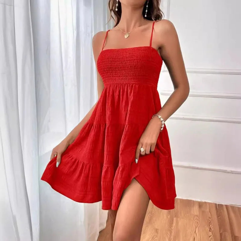 Dress Summer Casual Vacation Beach Wear by DERILUJA LLC