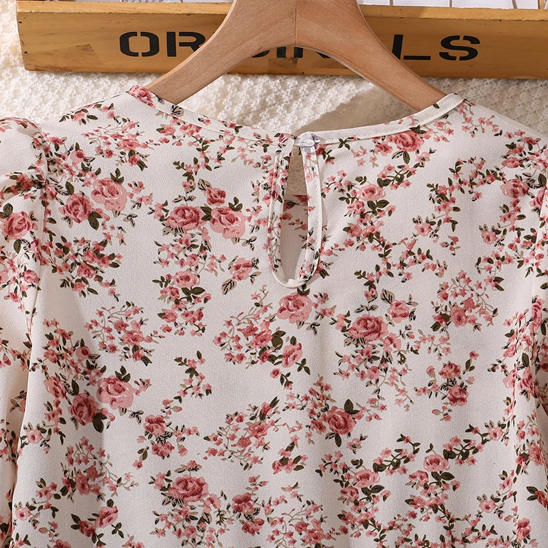 Kids Casual Dress for Girls 2026 New Spring Autumn Teenager Full Printing Long-Sleeved Dress Princess Dress Kids Daily Clothes by DERILUJA LLC