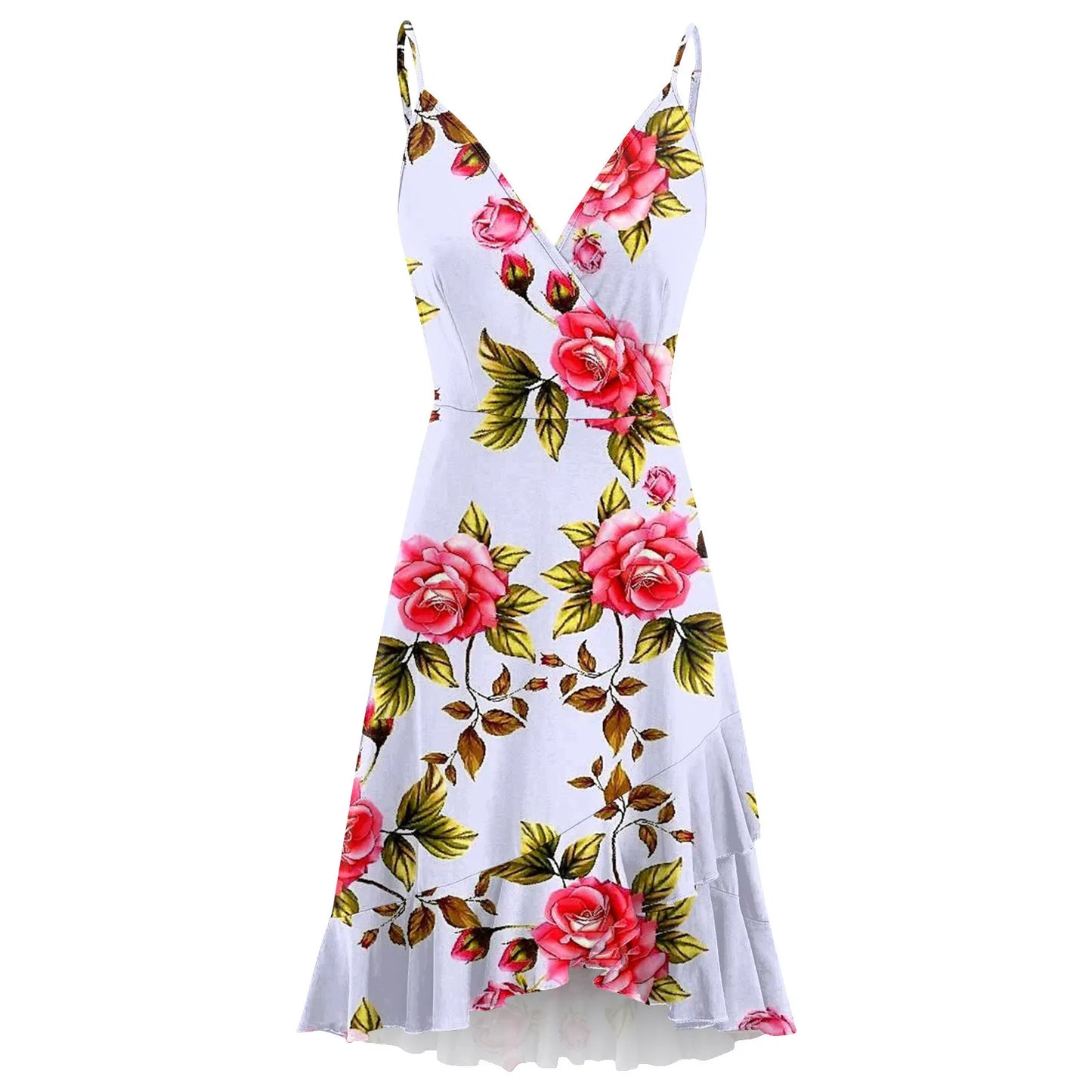 New 2026 Summer Rose print dress Women Mini Print Dress Casual Fashion Sleeveless Party Evening Mini Women's Dress Vestidos by DERILUJA LLC