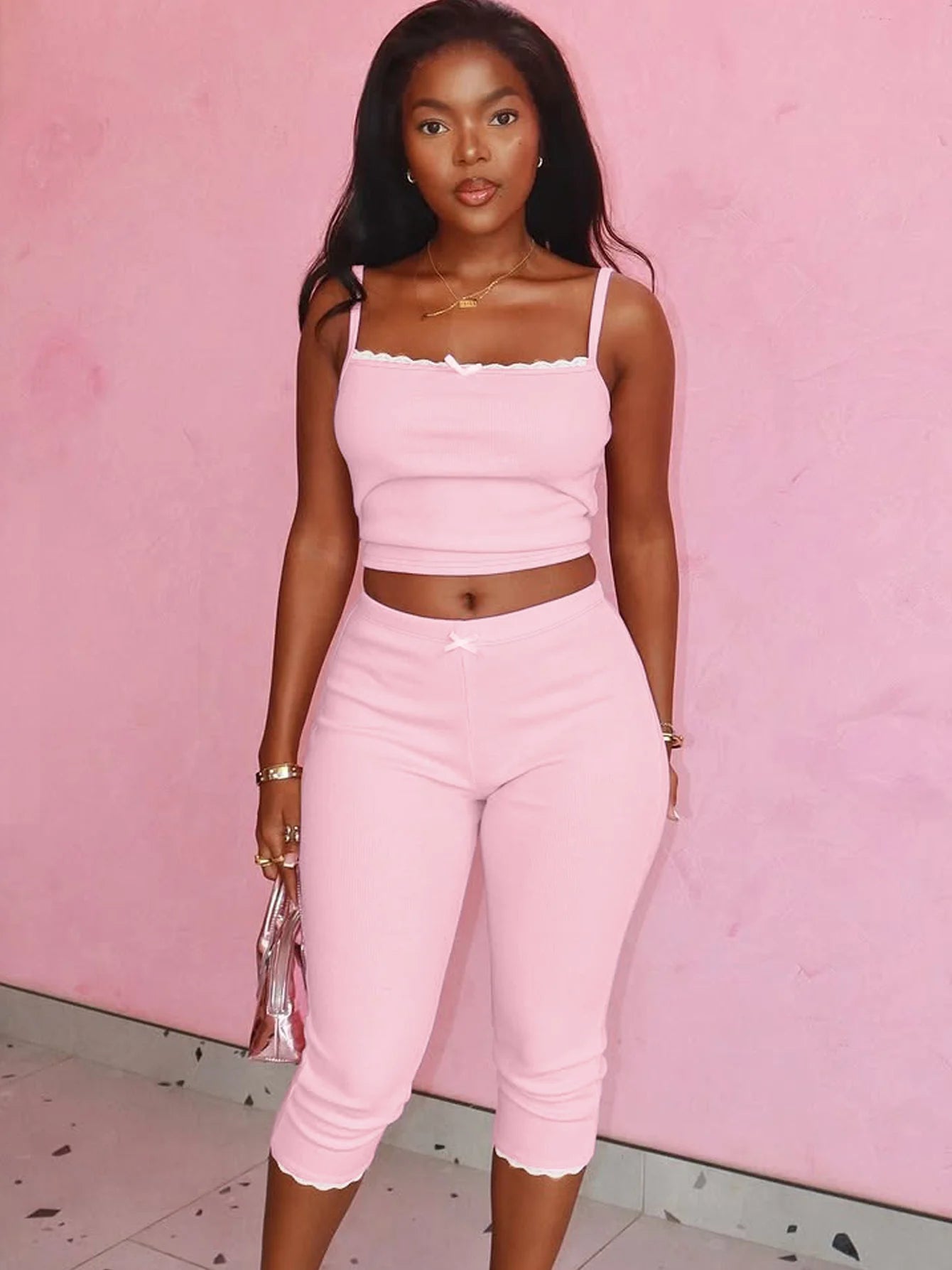 Casual 2 Pcs Sets  Summer Women Outfits Streetwear Sport