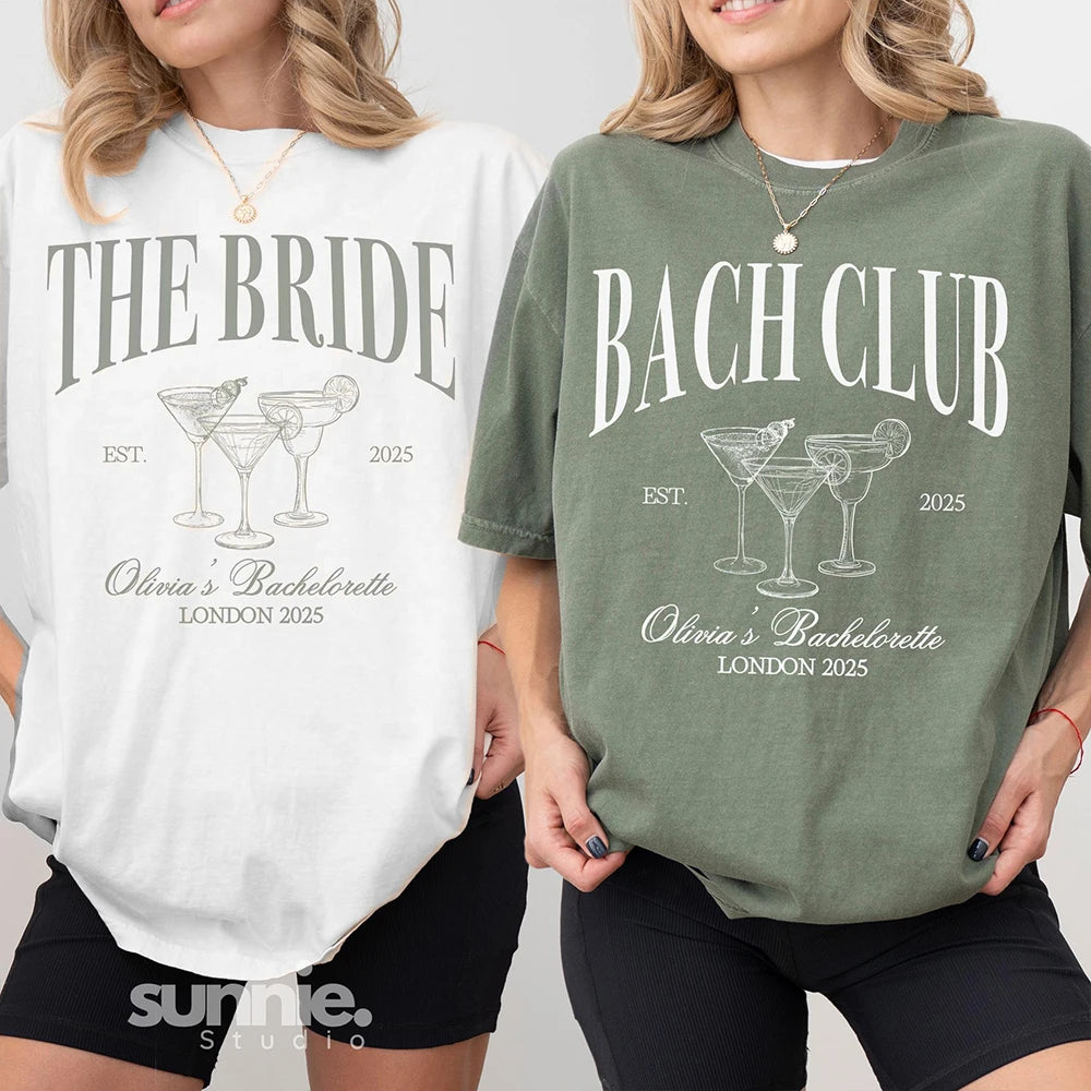 The Bach Club Hen Do T Shirt Hen Party Cocktail Shirt Bachelorette Funny Comfort Shirts Cotton Y2K Top Daily Trendy Streetwear 2026 by DERILUJA LLC