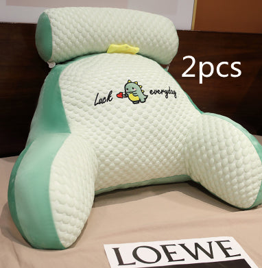 Sofa Fluffy Cushion Luncheon Pillow Triangle Reading Cushion Bedside Soft Large Backrest Lumbar Cushion Office Chair Cushion by DERILUJA LLC