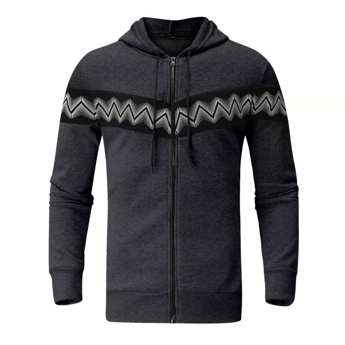 New Men's Cardigan Hooded Sweater Sportswear Casual Suit by DERILUJA LLC