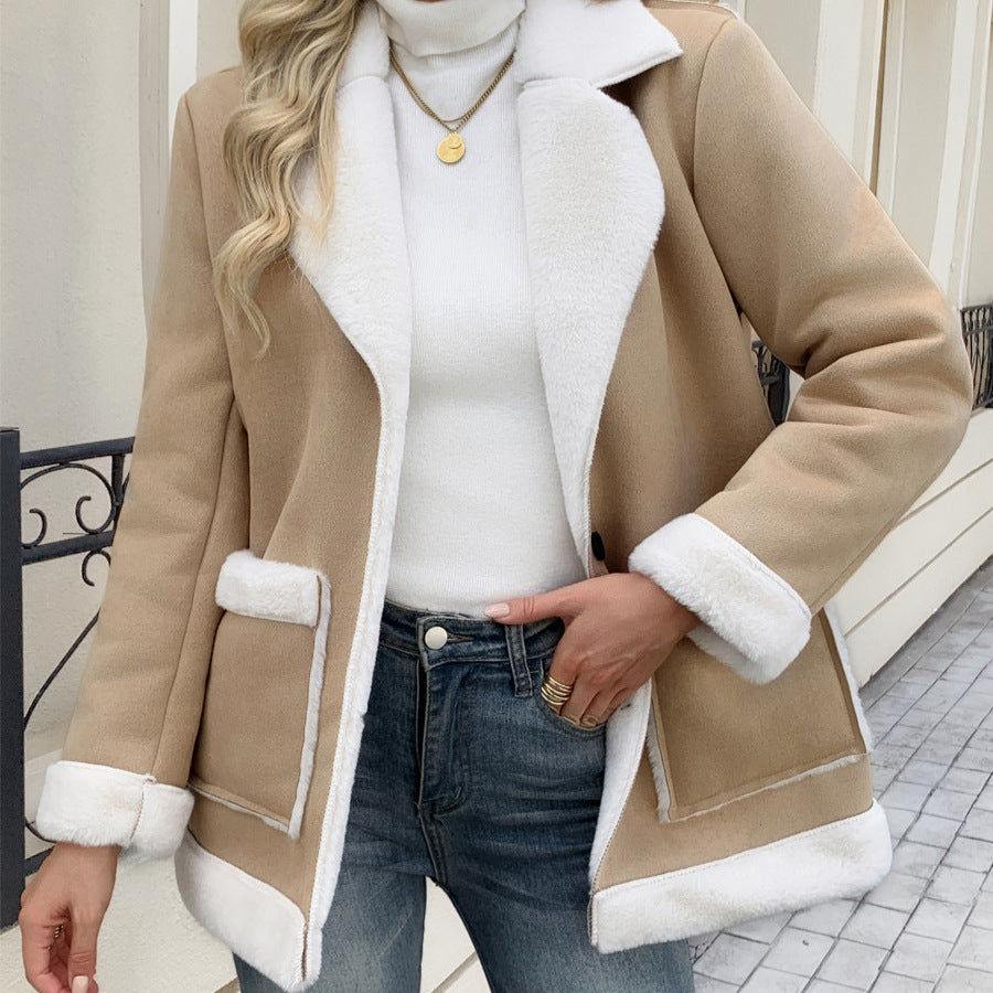 Fleece Jacket A Warm And Casual Coat by DERILUJA LLC