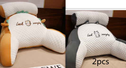 Sofa Fluffy Cushion Luncheon Pillow Triangle Reading Cushion Bedside Soft Large Backrest Lumbar Cushion Office Chair Cushion by DERILUJA LLC