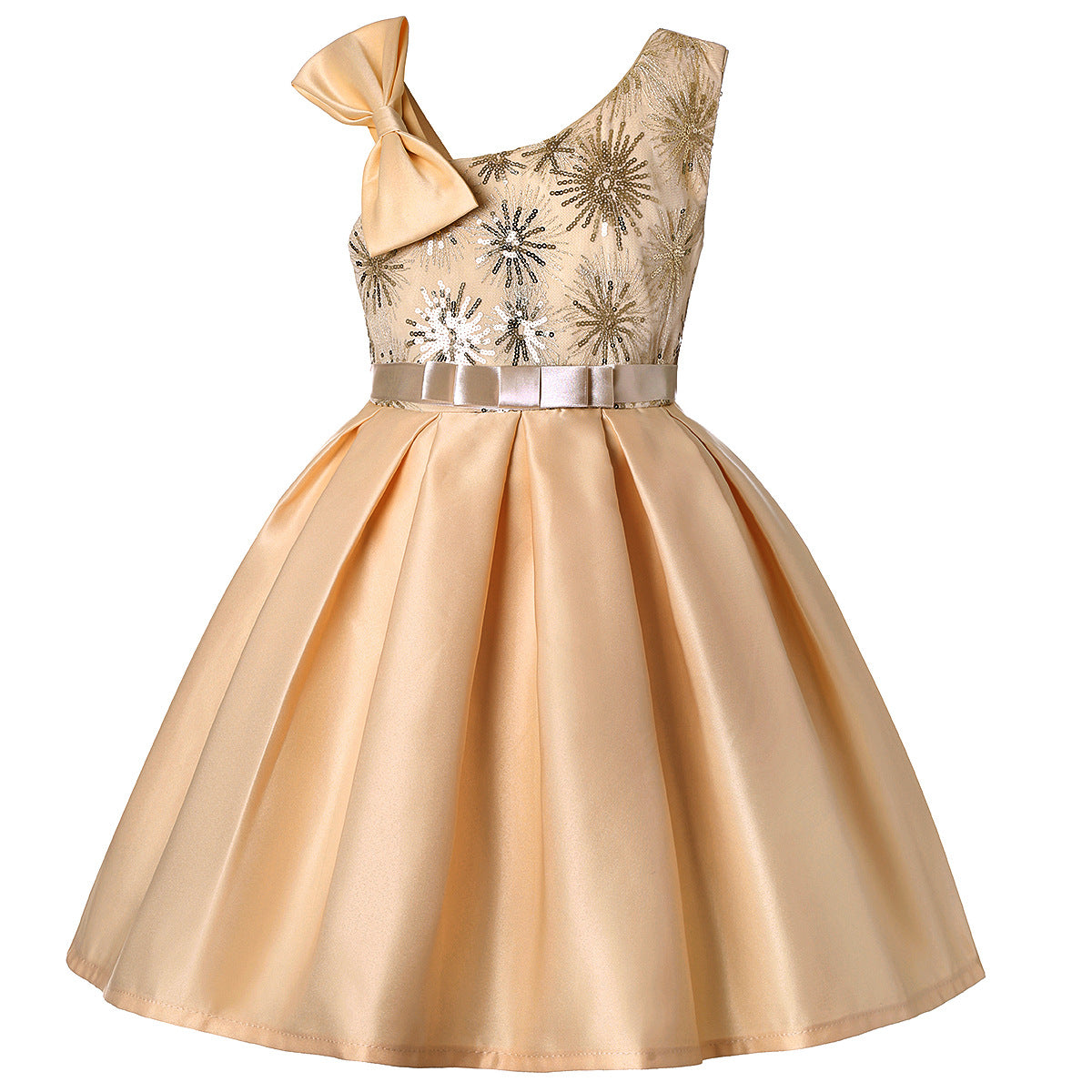 New Children Shirt Party Sequins Dress by DERILUJA LLC