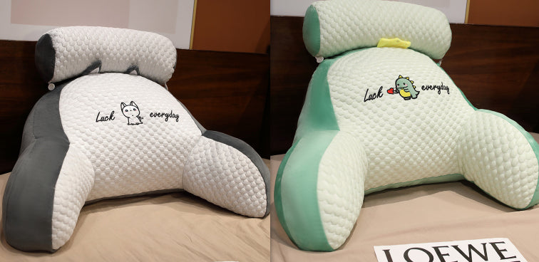 Sofa Fluffy Cushion Luncheon Pillow Triangle Reading Cushion Bedside Soft Large Backrest Lumbar Cushion Office Chair Cushion by DERILUJA LLC