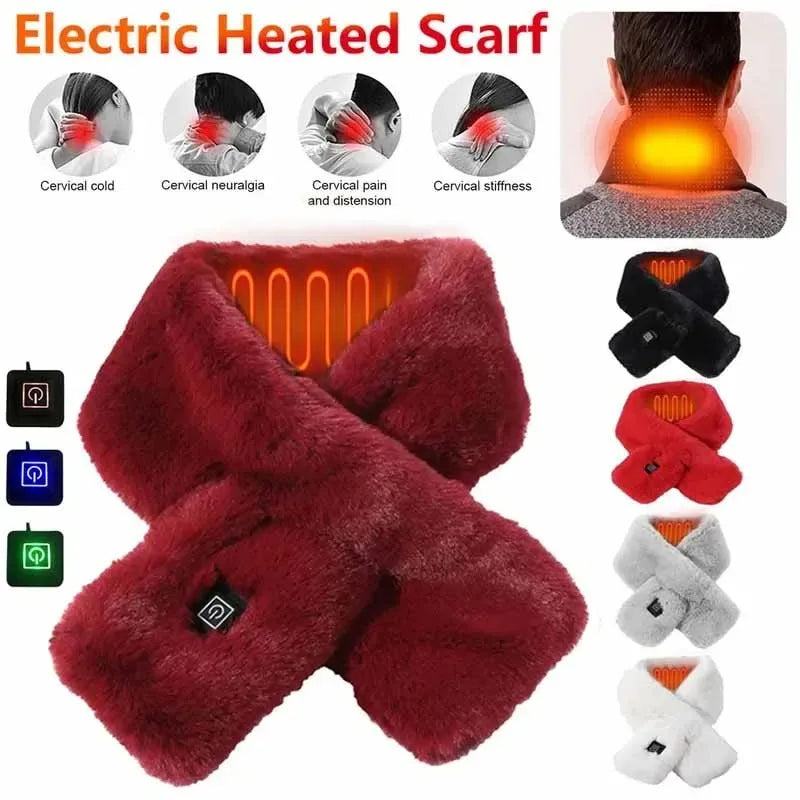 Heating Scarf USB Electric Heated Neck Wrap Heating Pad Pain Relief Three-gear Temperature Control Neck Warmer For Women Men by DERILUJA LLC