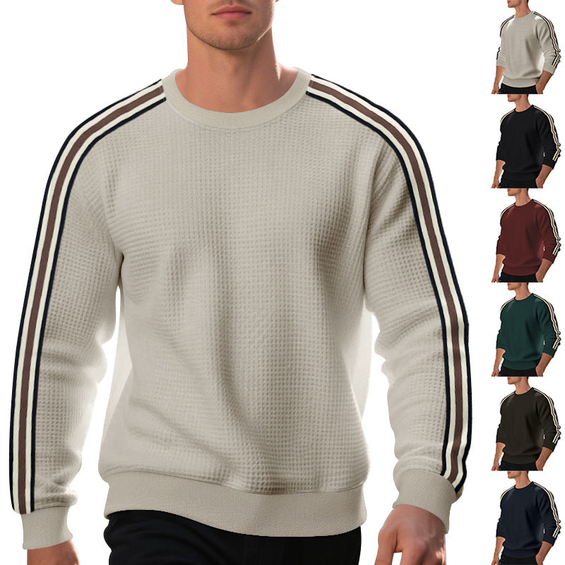 Casual Men's Loose Round Neck Sweater Thin by DERILUJA LLC