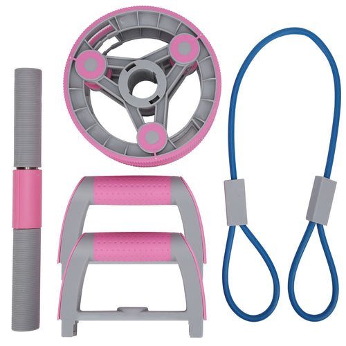 Multifunctional Abdominal Wheel Pull Strap Gym Fitness Training Set by DERILUJA LLC