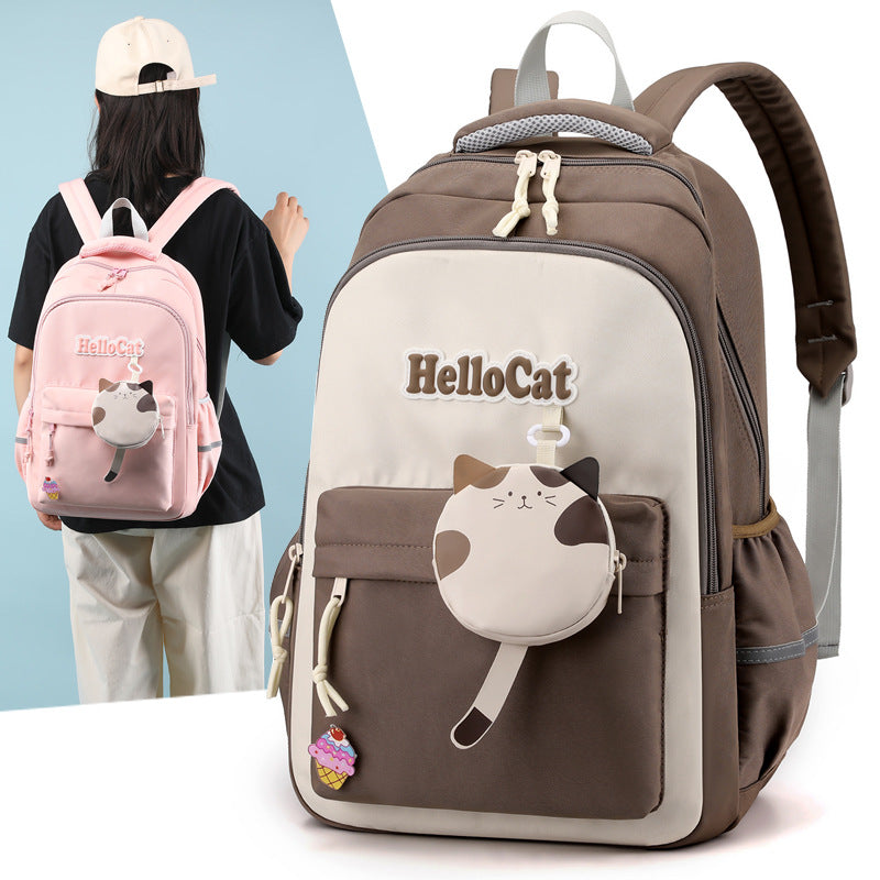 Primary And Secondary School Students Childlike Cute Backpack by DERILUJA LLC