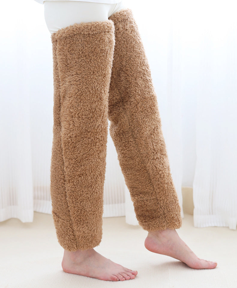 Over Knee High Fuzzy Long Socks Winter Warm Cold Leg Knee Joint Cold-proof Stockings Home Floor Sleeping Socks by My Store