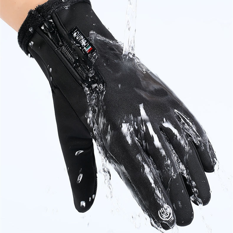 Opened-Finger Gloves Touchscreen Unisex Waterproof Windproof Warm Winter Gloves For Cycling Fishing Skiing by My Store