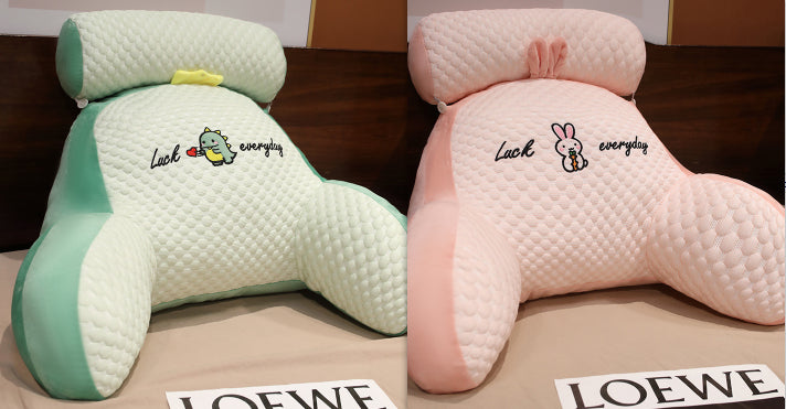 Sofa Fluffy Cushion Luncheon Pillow Triangle Reading Cushion Bedside Soft Large Backrest Lumbar Cushion Office Chair Cushion by DERILUJA LLC