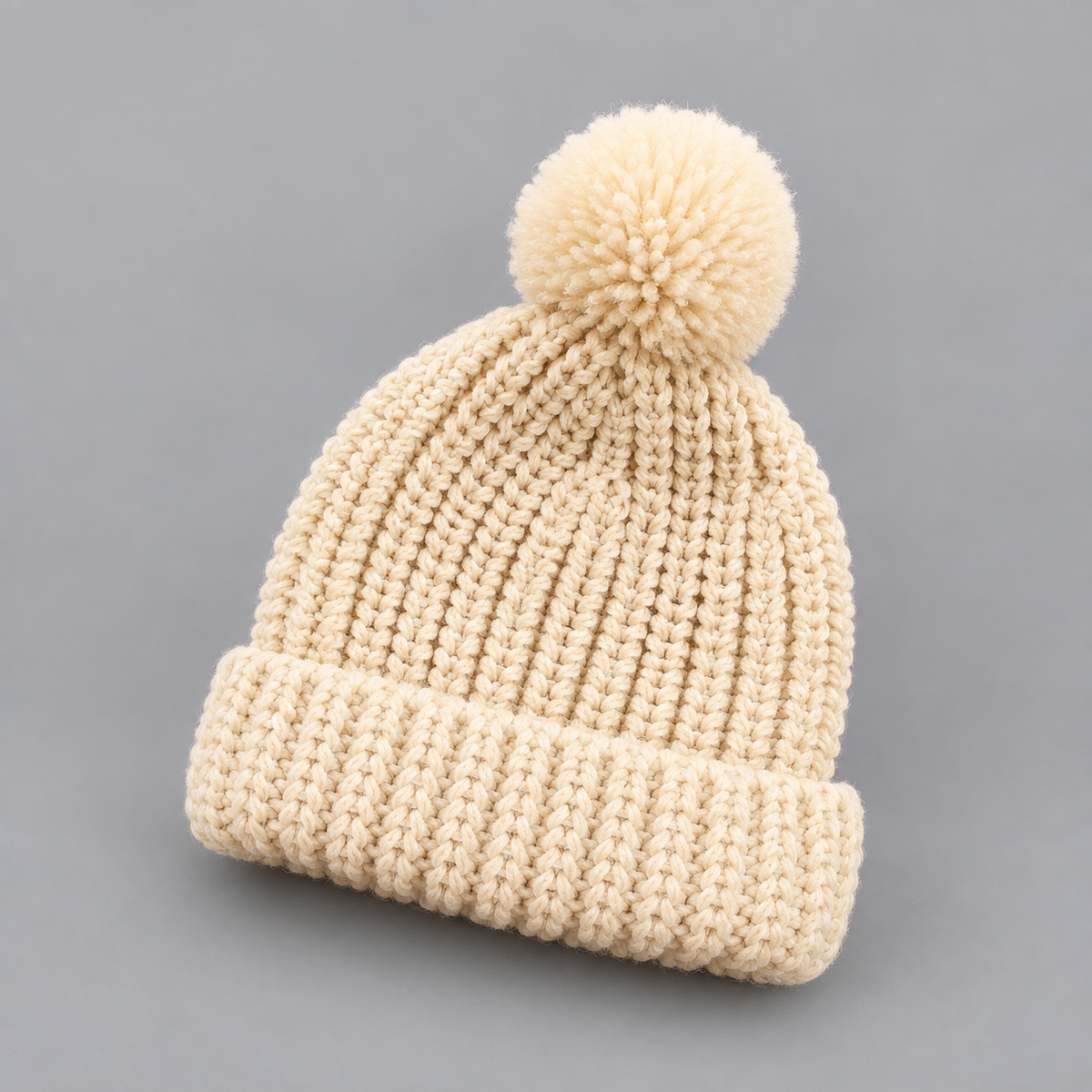 Kids’ Classic Knit Pom-Pom Beanie – 6 Colors