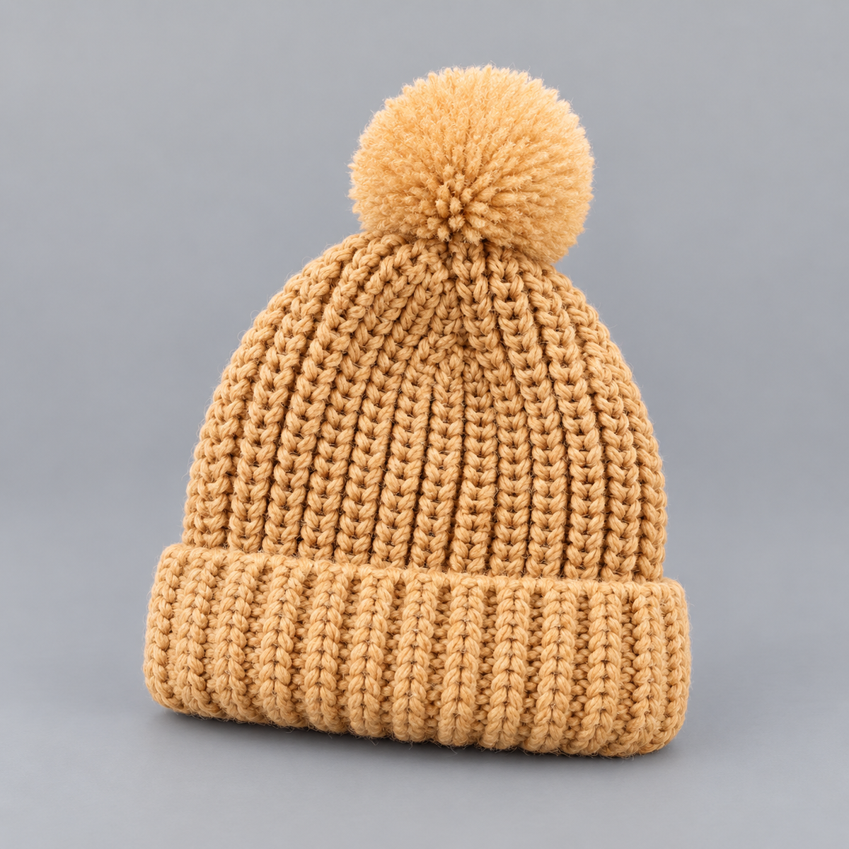 Kids’ Classic Knit Pom-Pom Beanie – 6 Colors