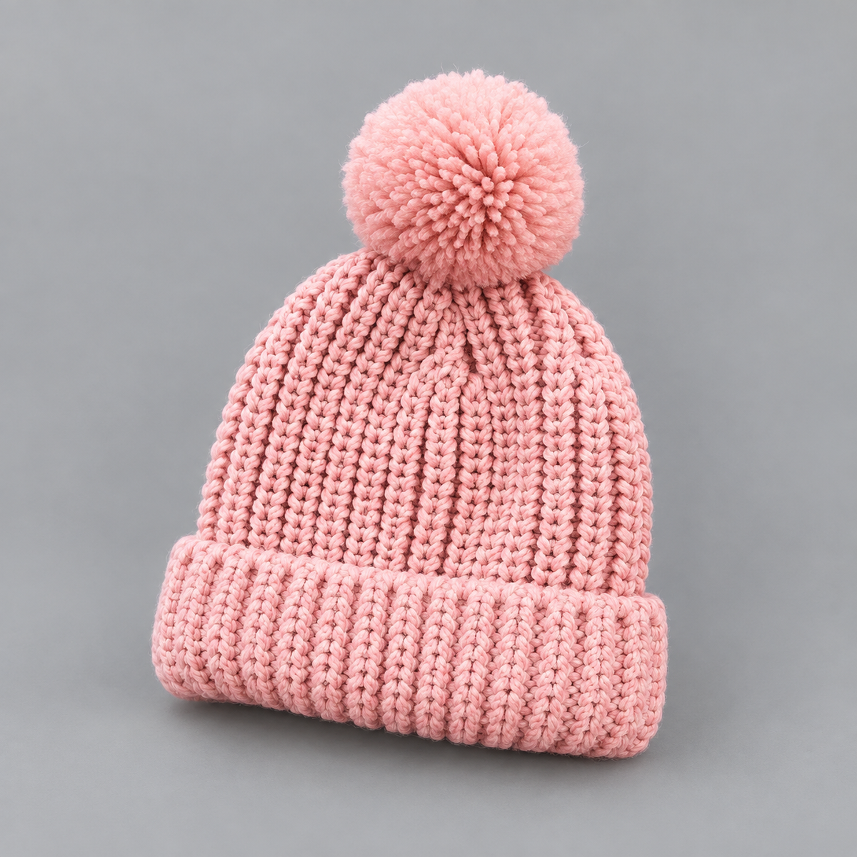 Kids’ Classic Knit Pom-Pom Beanie – 6 Colors