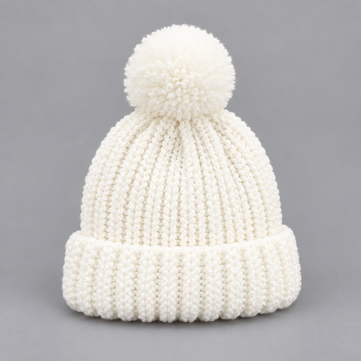 Kids’ Classic Knit Pom-Pom Beanie – 6 Colors