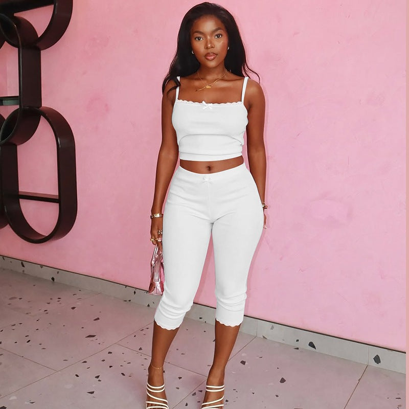 Casual 2 Pcs Sets  Summer Women Outfits Streetwear Sport