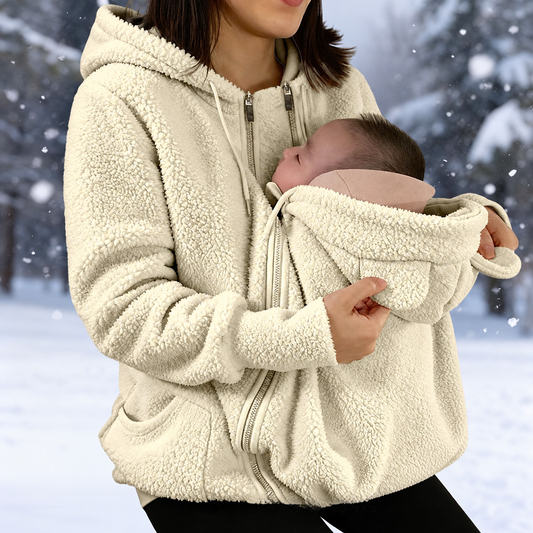 Women’s Corduroy Hooded Zip Jacket with Front Pocket by DERILUJA LLC